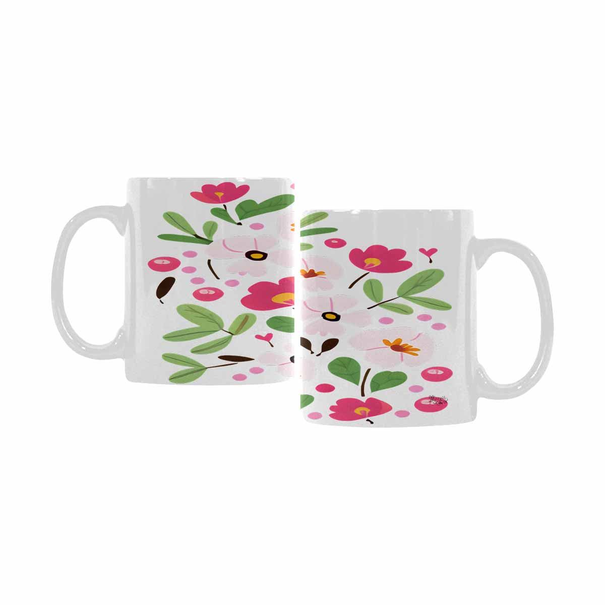 Quality Mug, coffee mug, tea cup, Bright florals, Set 2, design 50