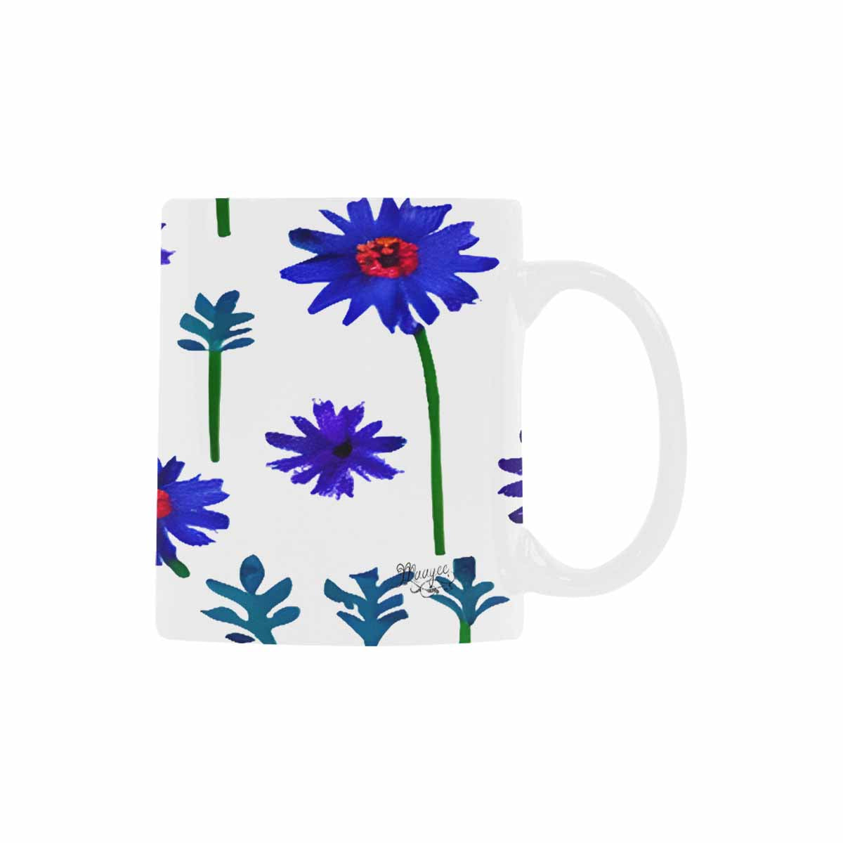 USA made Quality Mug, coffee mug, tea cup, Bright florals, Set 1A, Design 138