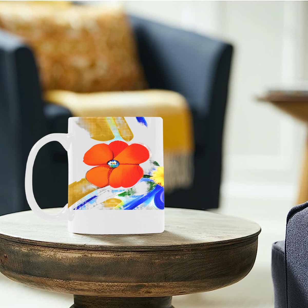 Quality Mug, coffee mug, tea cup, Bright florals, Set 1A, Design 73