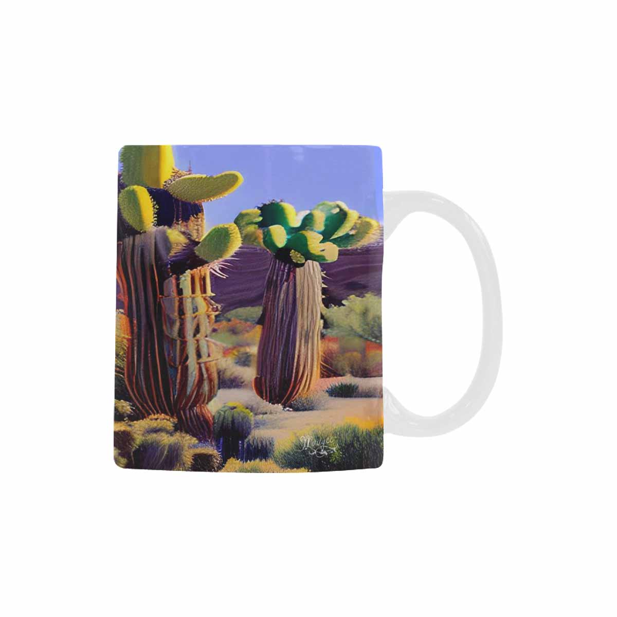 Coffee Mug, tea cup, desert scene, design 15