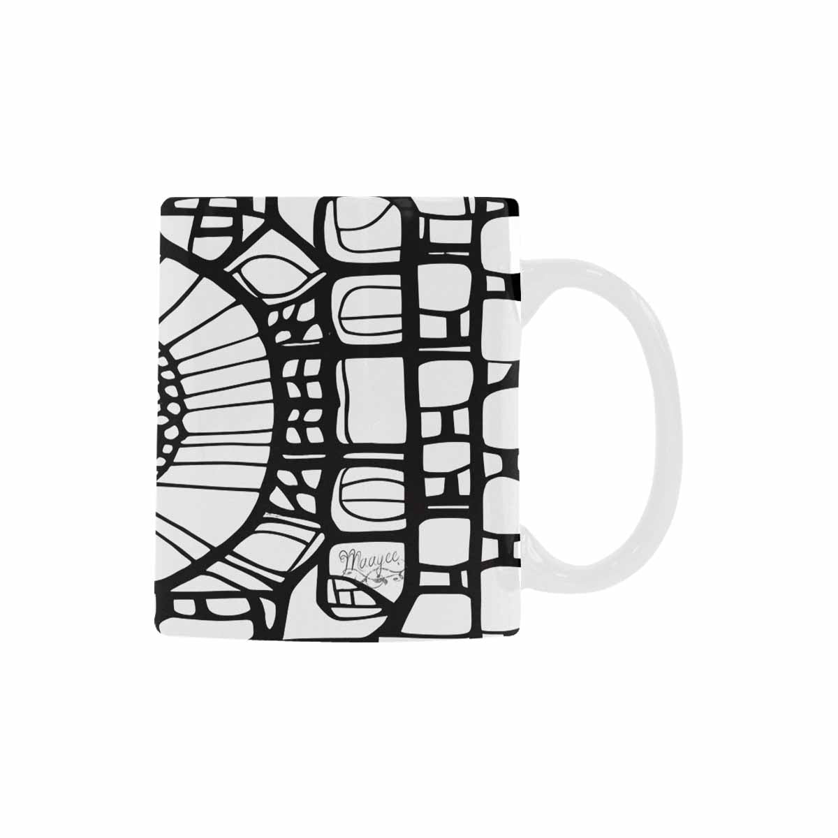 Quality Mug, coffee mug, tea cup, B & W Abstract, Set 1, design 44