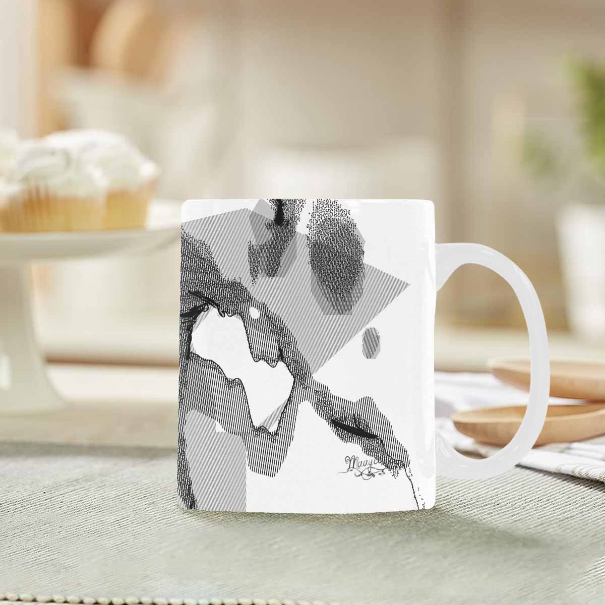 Quality Mug, coffee mug, tea cup, B & W Abstract, Set 1, design 138