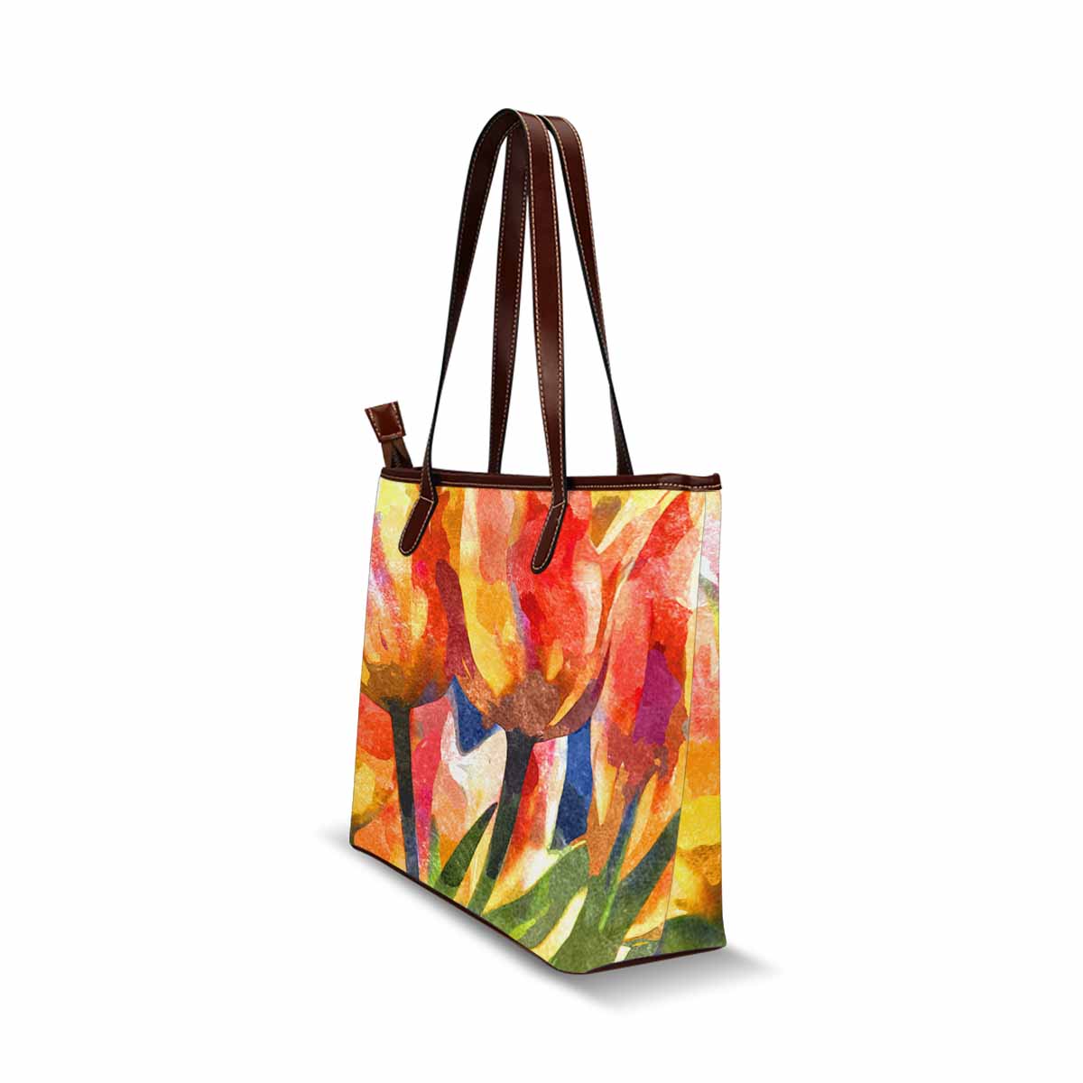 Classic Fabric handbag, watercolor floral, design 249