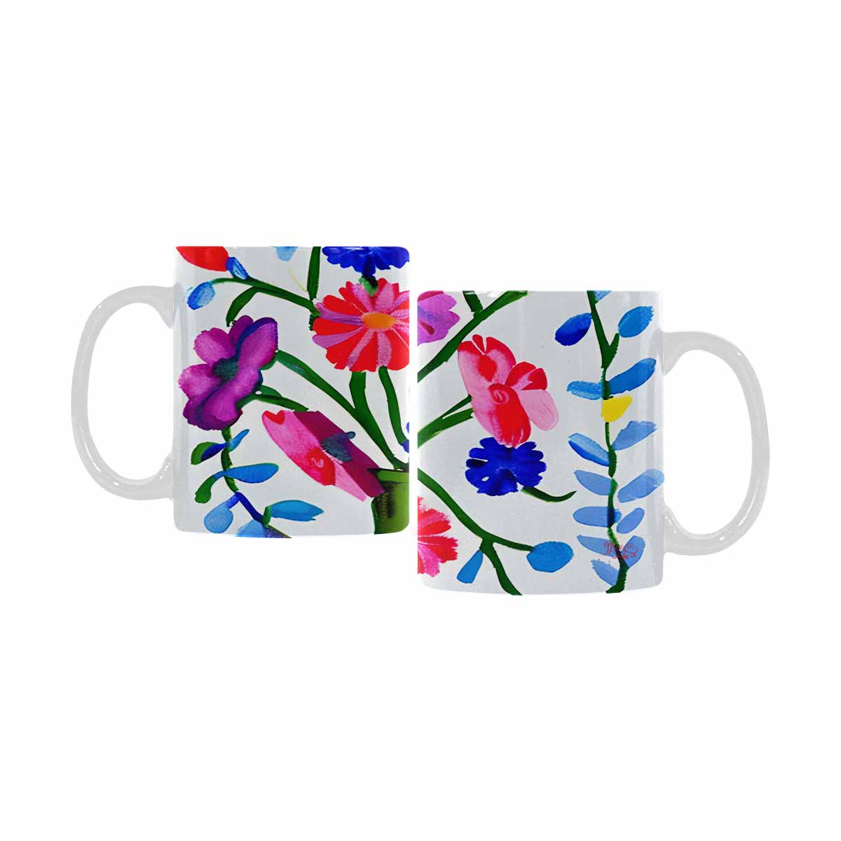 Quality Mug, coffee mug, tea cup, Bright florals, Set 1, Design 114