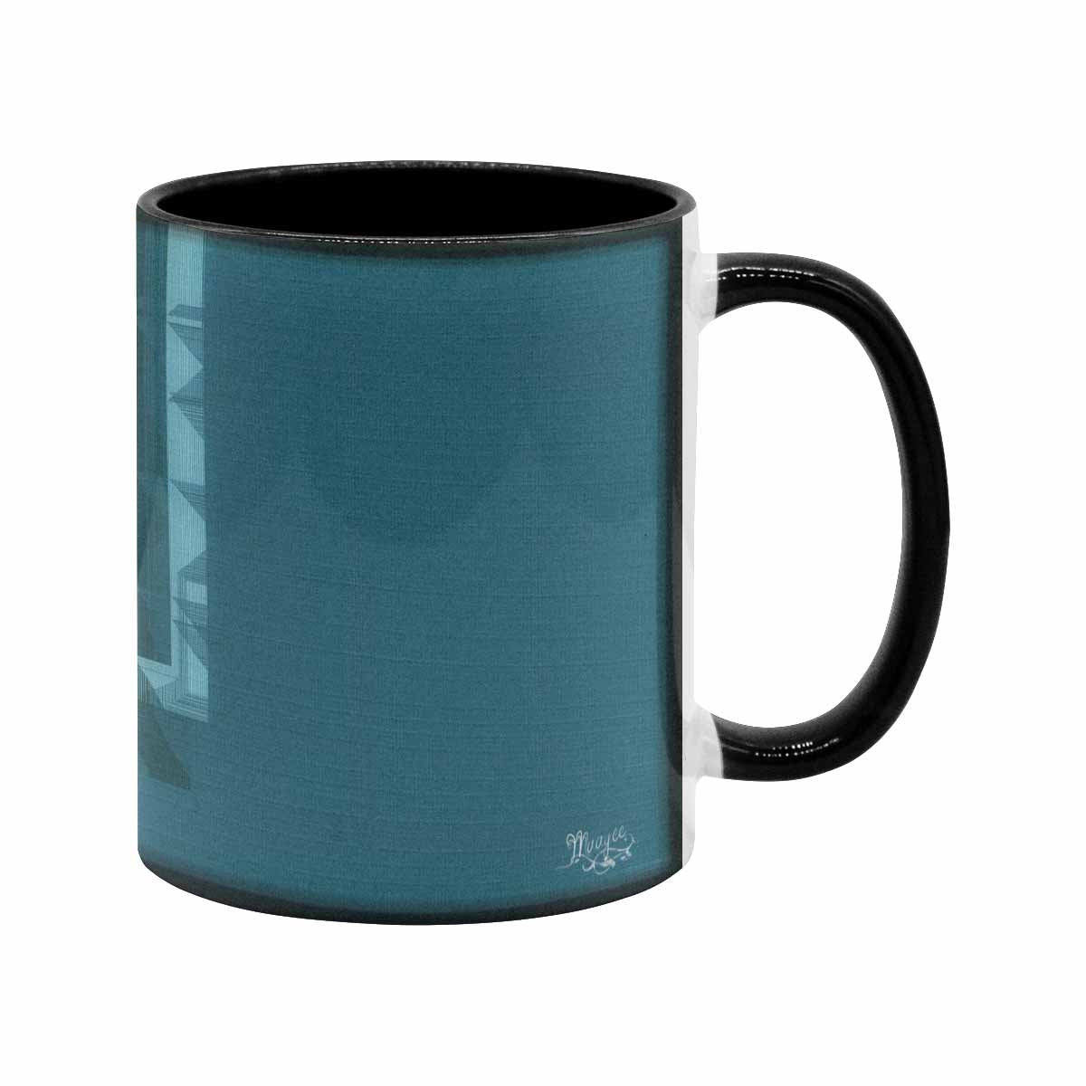 Coffee Mug, tea cup, black core, abstract, design 122