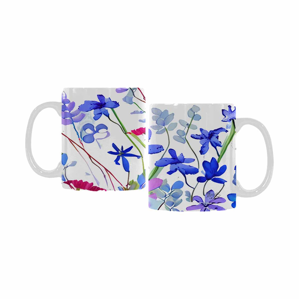 Quality Mug, coffee mug, tea cup, Bright florals, Set 1A, Design 17