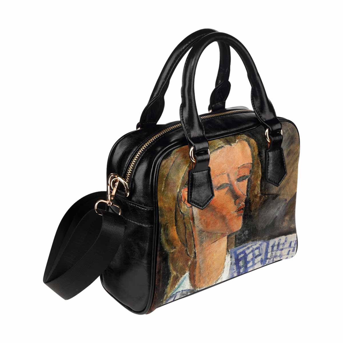 Shoulder PU Leather handbag, Modigliani design, choice of 2 colors, Portrait of Beatrice Hastings 3