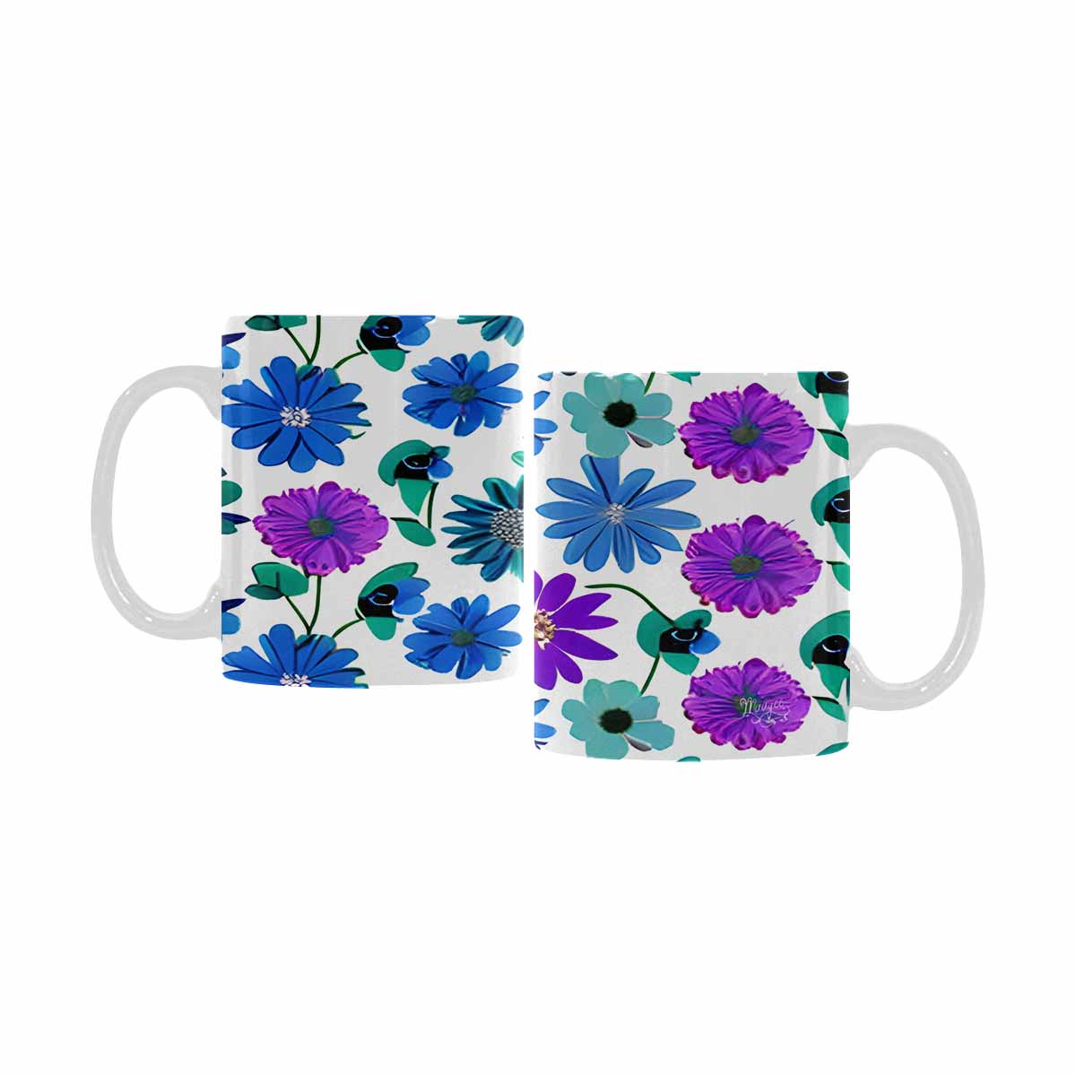 Quality Mug, coffee mug, tea cup, Bright florals, Set 1, Design 157