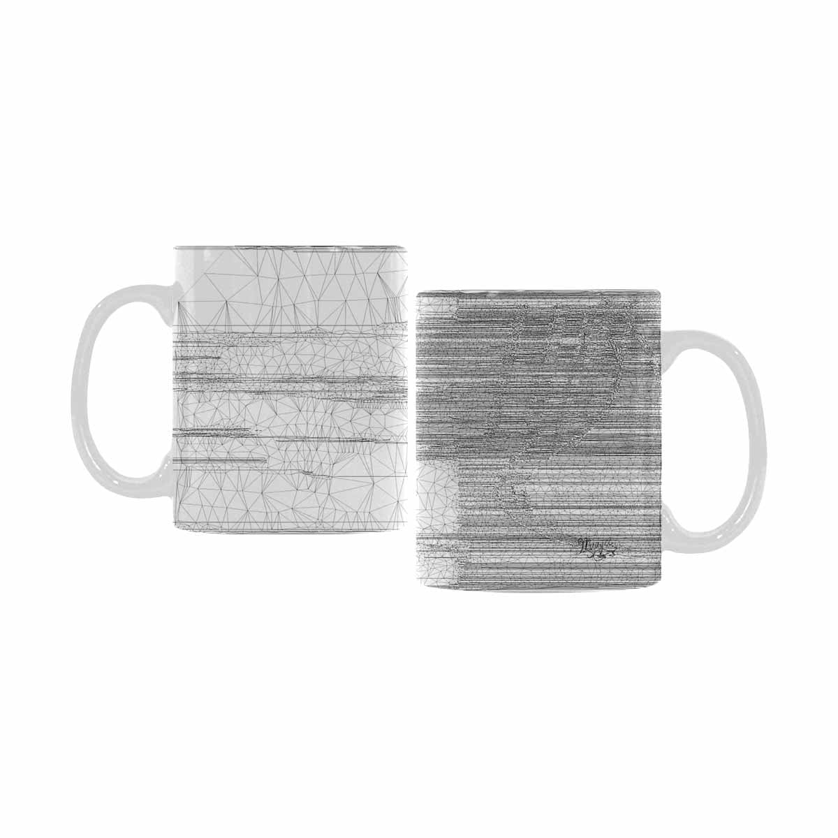 Quality Mug, coffee mug, tea cup, B & W Abstract, Set 1, design 122