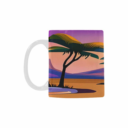 Coffee Mug, tea cup, desert scene, design 76