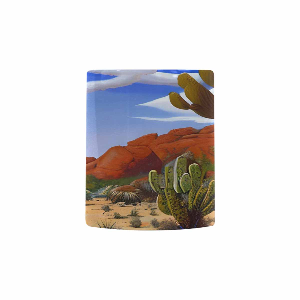 Coffee Mug, tea cup, desert scene, design 14