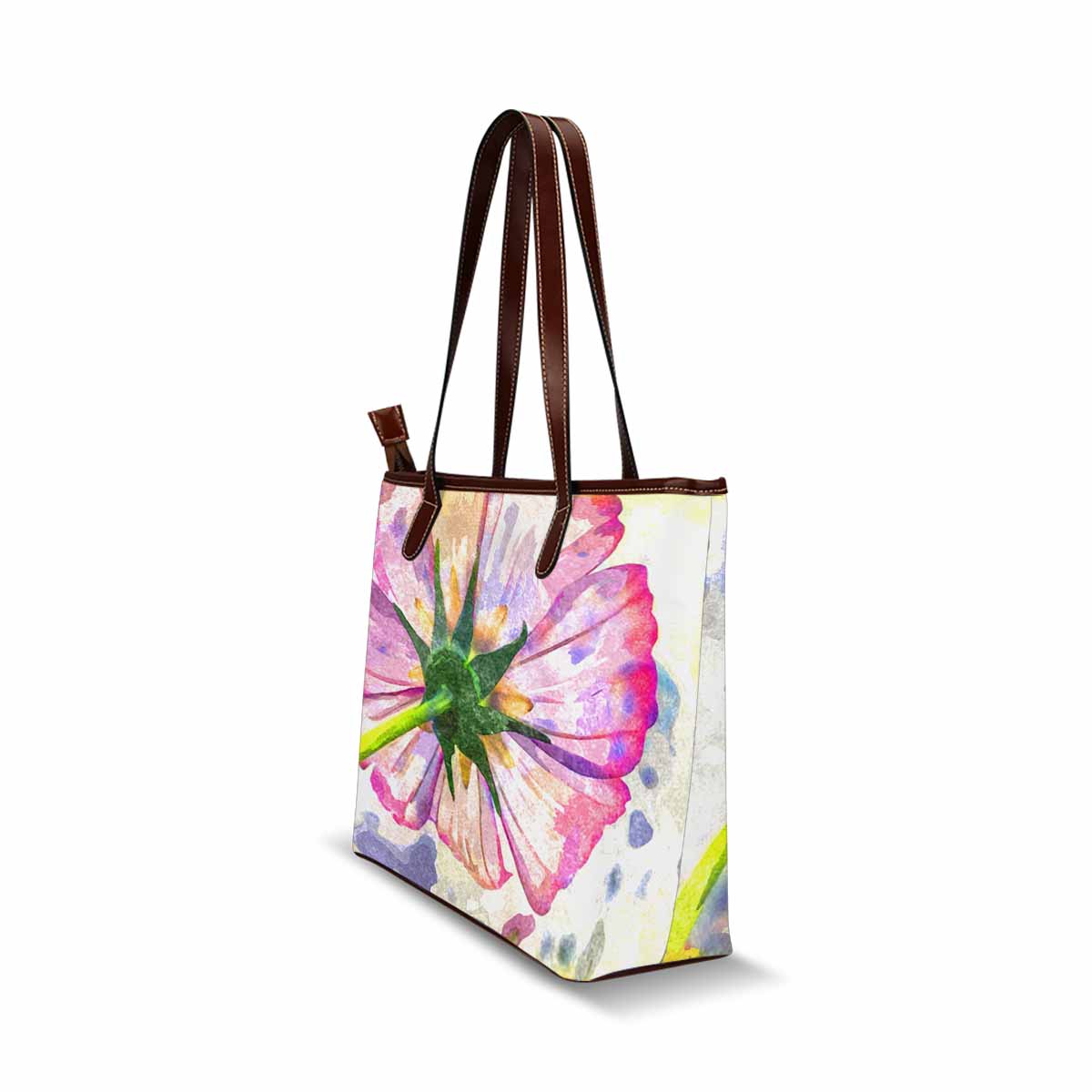 Classic Fabric handbag, watercolor floral, design 58