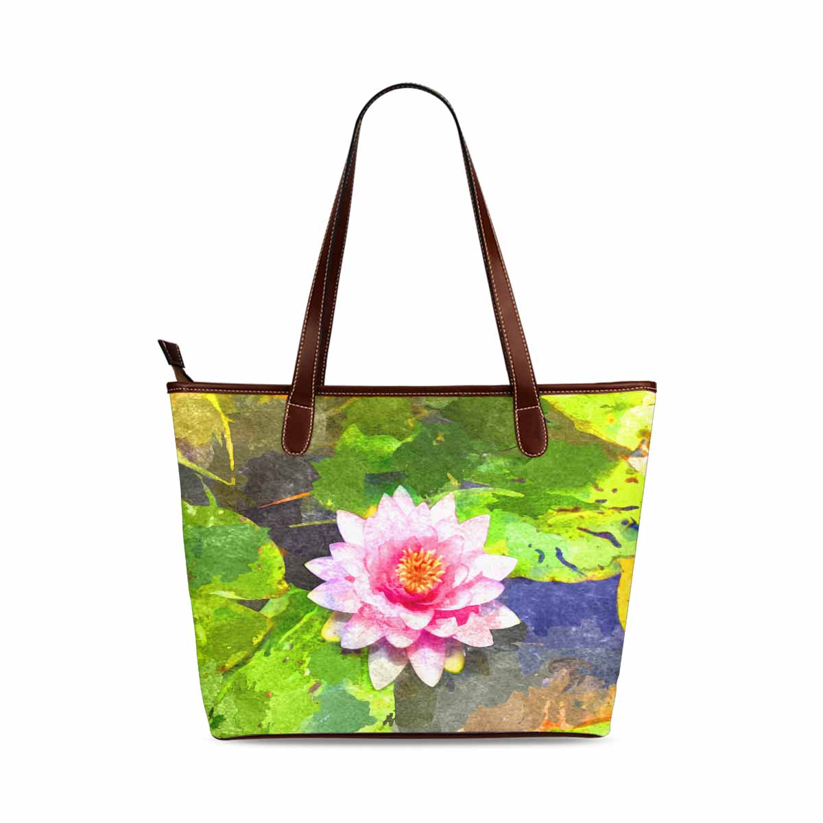 Classic Fabric handbag, watercolor floral, design 283