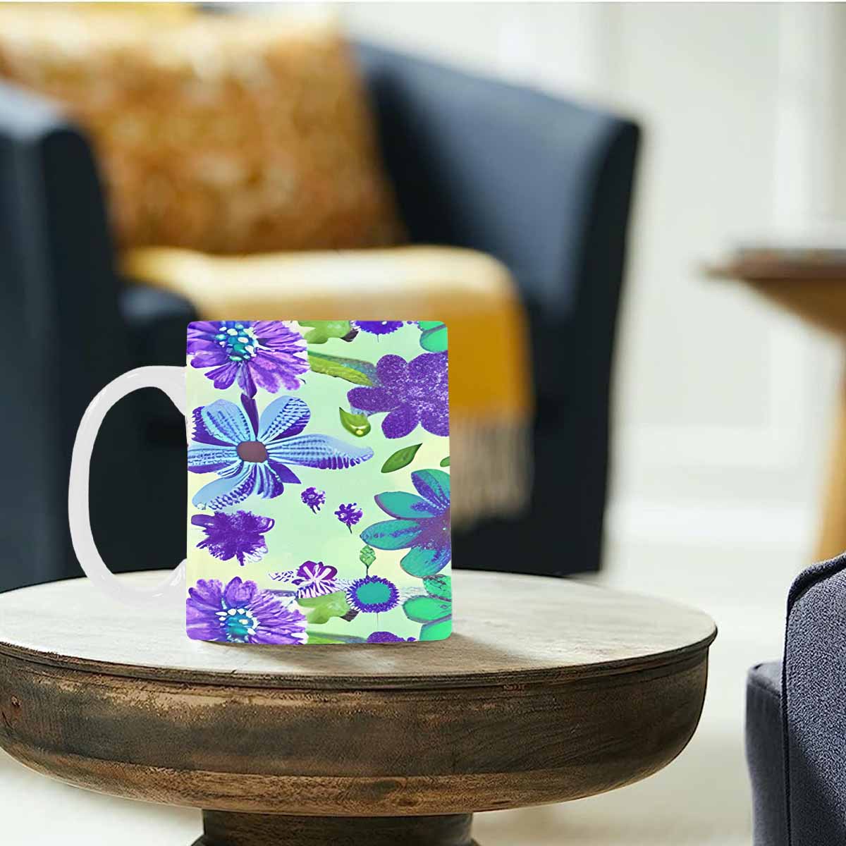Quality Mug, coffee mug, tea cup, Bright florals, Set 1, Design 140