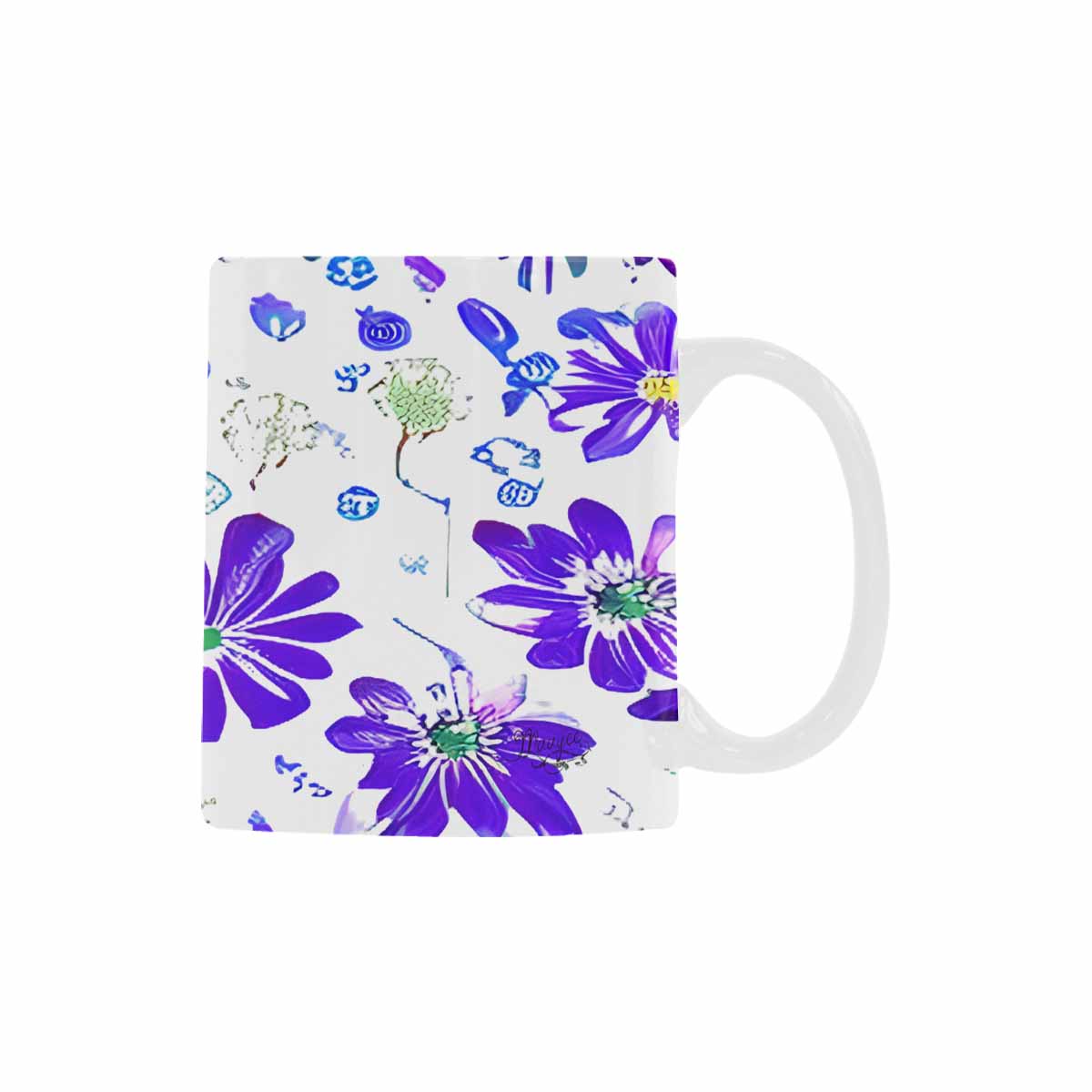 Quality Mug, coffee mug, tea cup, Bright florals, Set 1A, Design 153