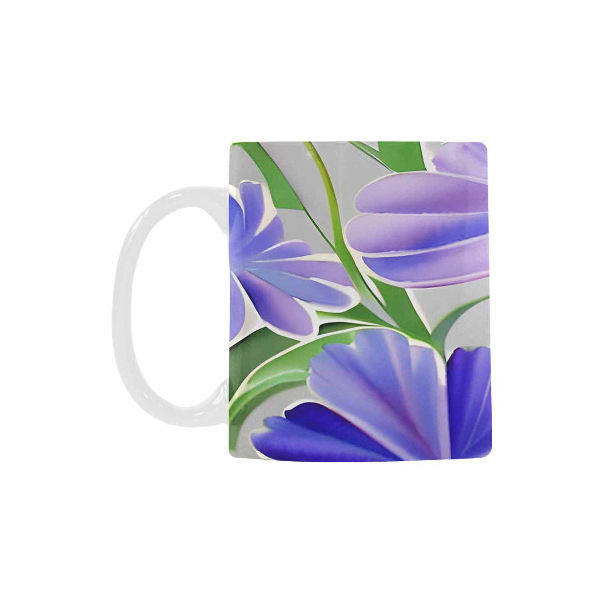 USA made Quality Mug, coffee mug, tea cup, Bright florals, Set 1, Design 54