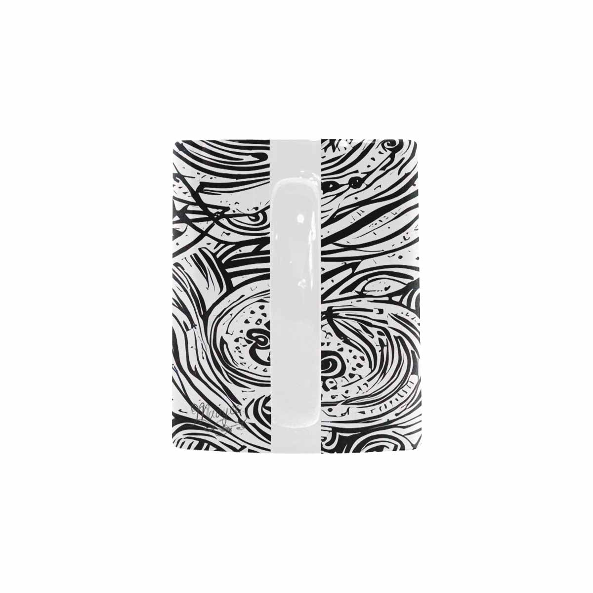 Quality Mug, coffee mug, tea cup, B & W Abstract, Set 1, design 35