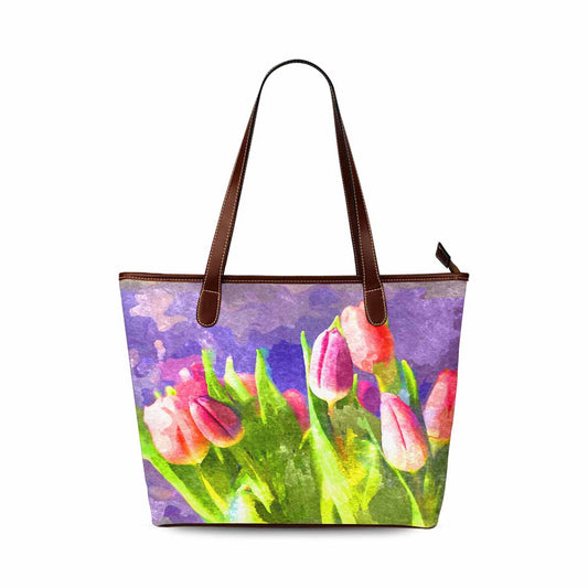 Classic Fabric handbag, watercolor floral, design 196