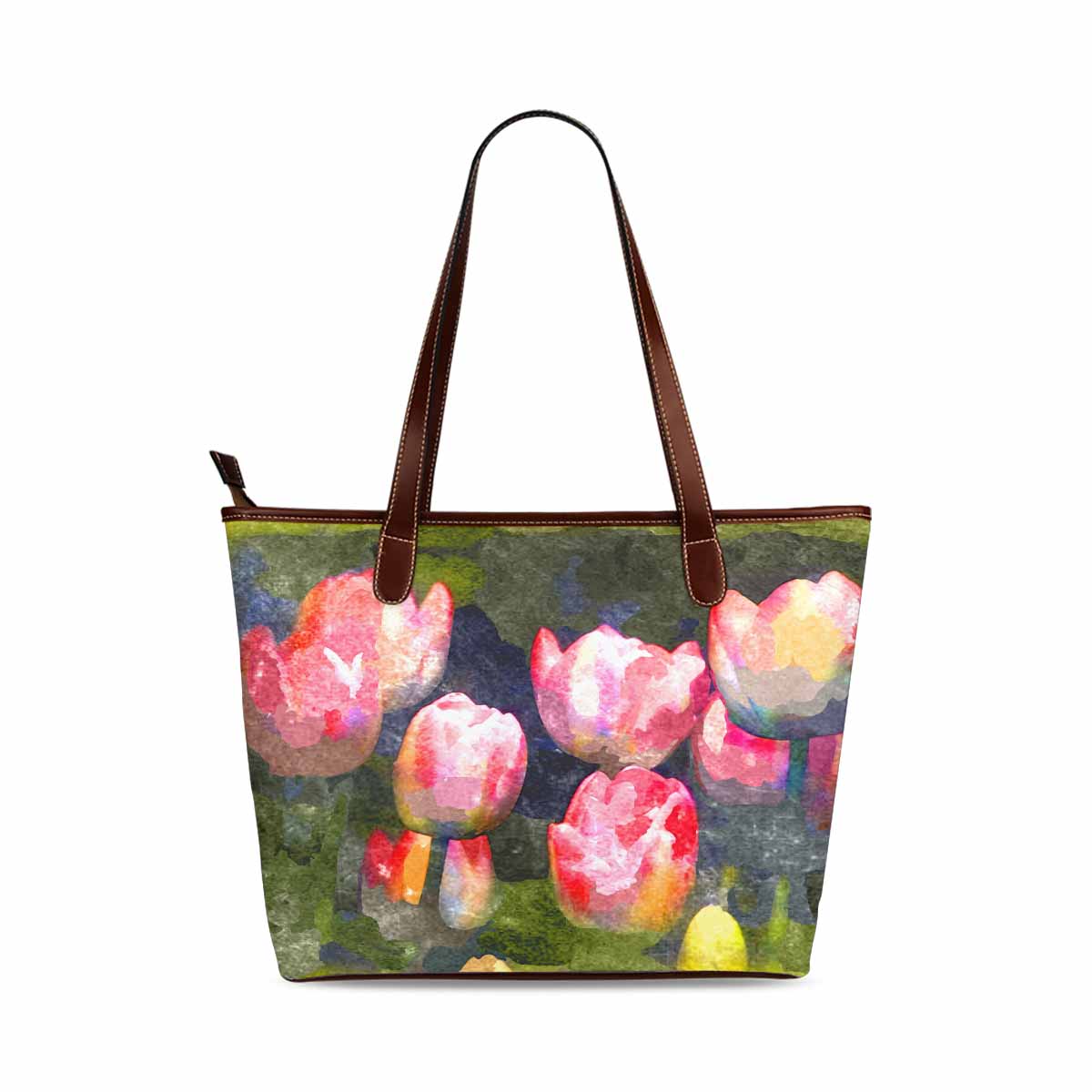 Classic Fabric handbag, watercolor floral, design 268