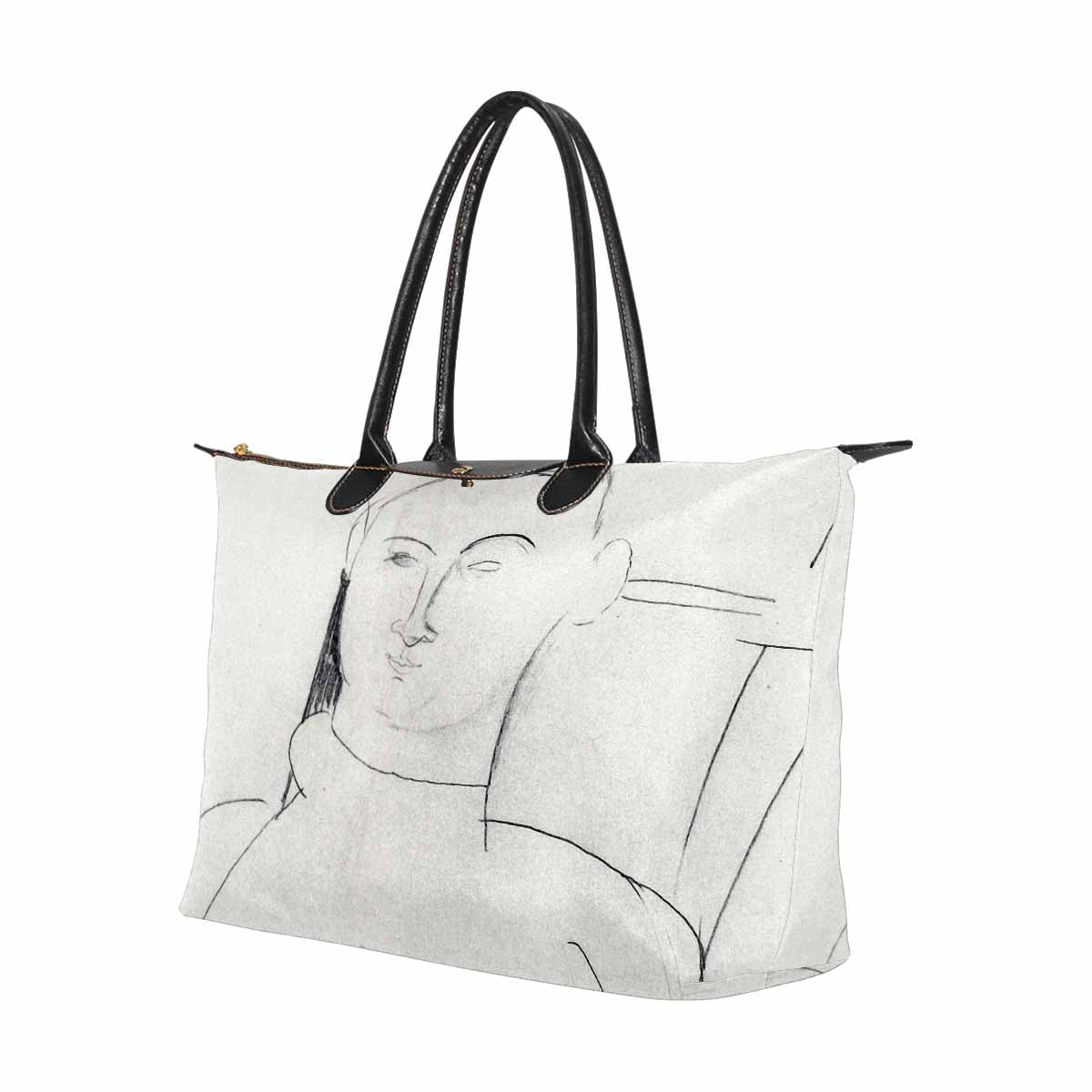 Classic handbag, Modigliani design, choice of 2 colors, Jacques Lipchitz