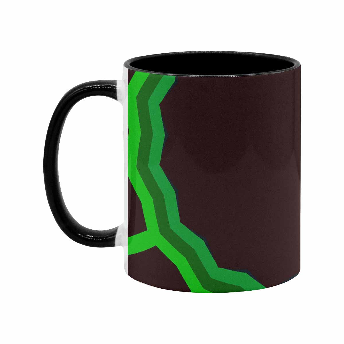 Coffee Mug, tea cup, black core, abstract, design 64