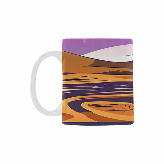 Coffee Mug, tea cup, desert scene, design 48