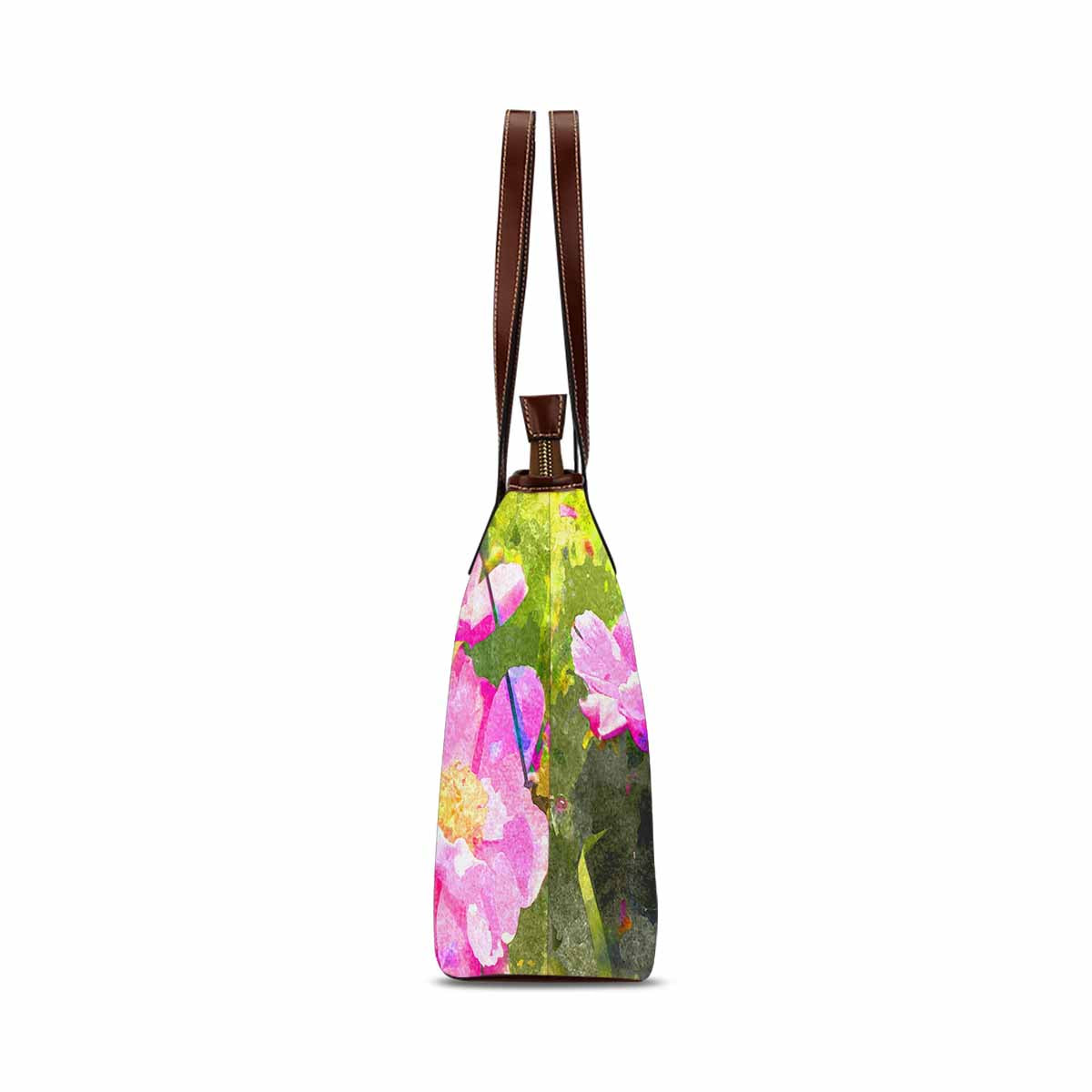 Classic Fabric handbag, watercolor floral, design 104