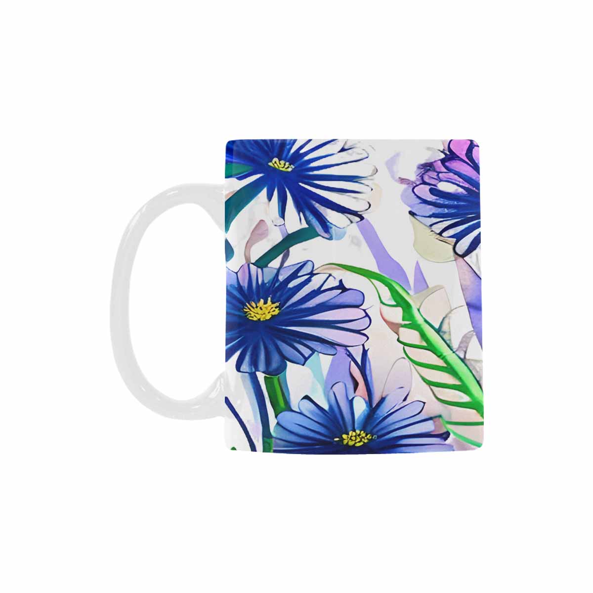 USA made Quality Mug, coffee mug, tea cup, Bright florals, Set 1A, Design 42