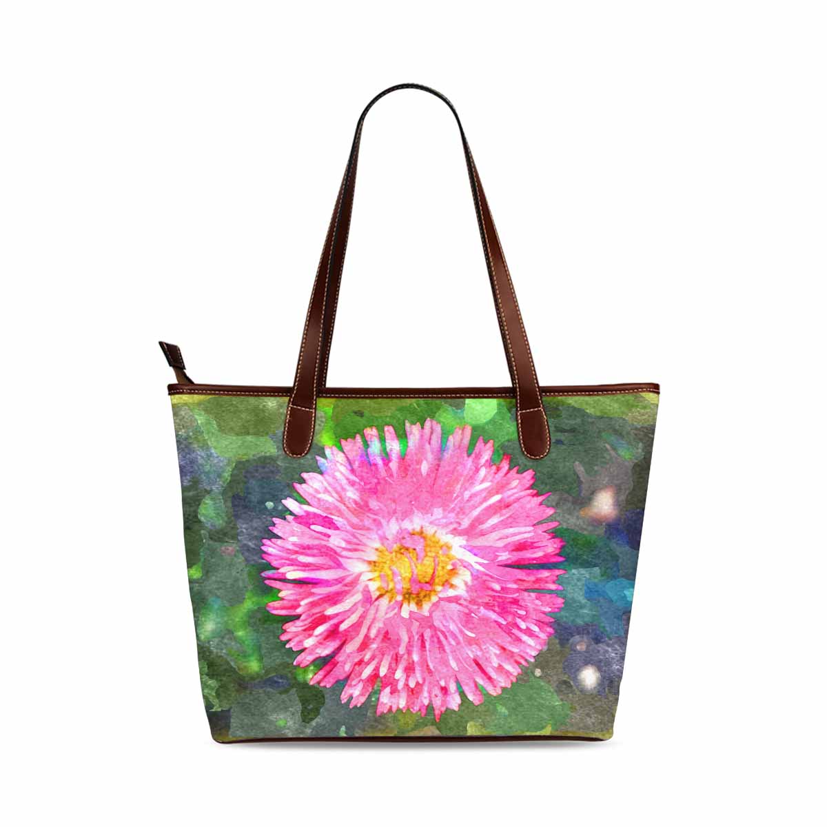 Classic Fabric handbag, watercolor floral, design 151