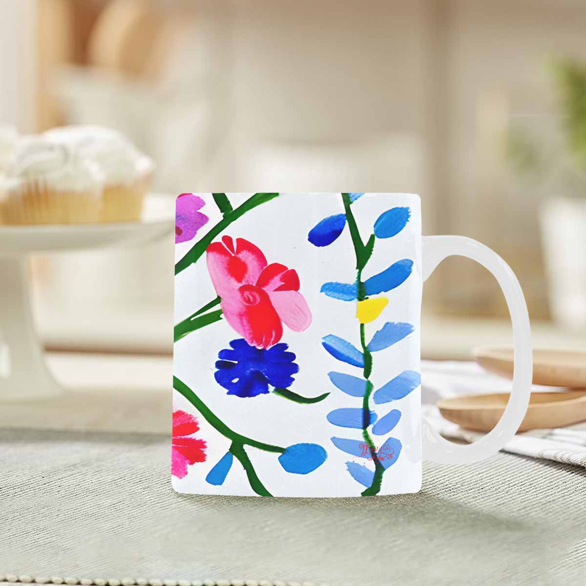 Quality Mug, coffee mug, tea cup, Bright florals, Set 1, Design 114