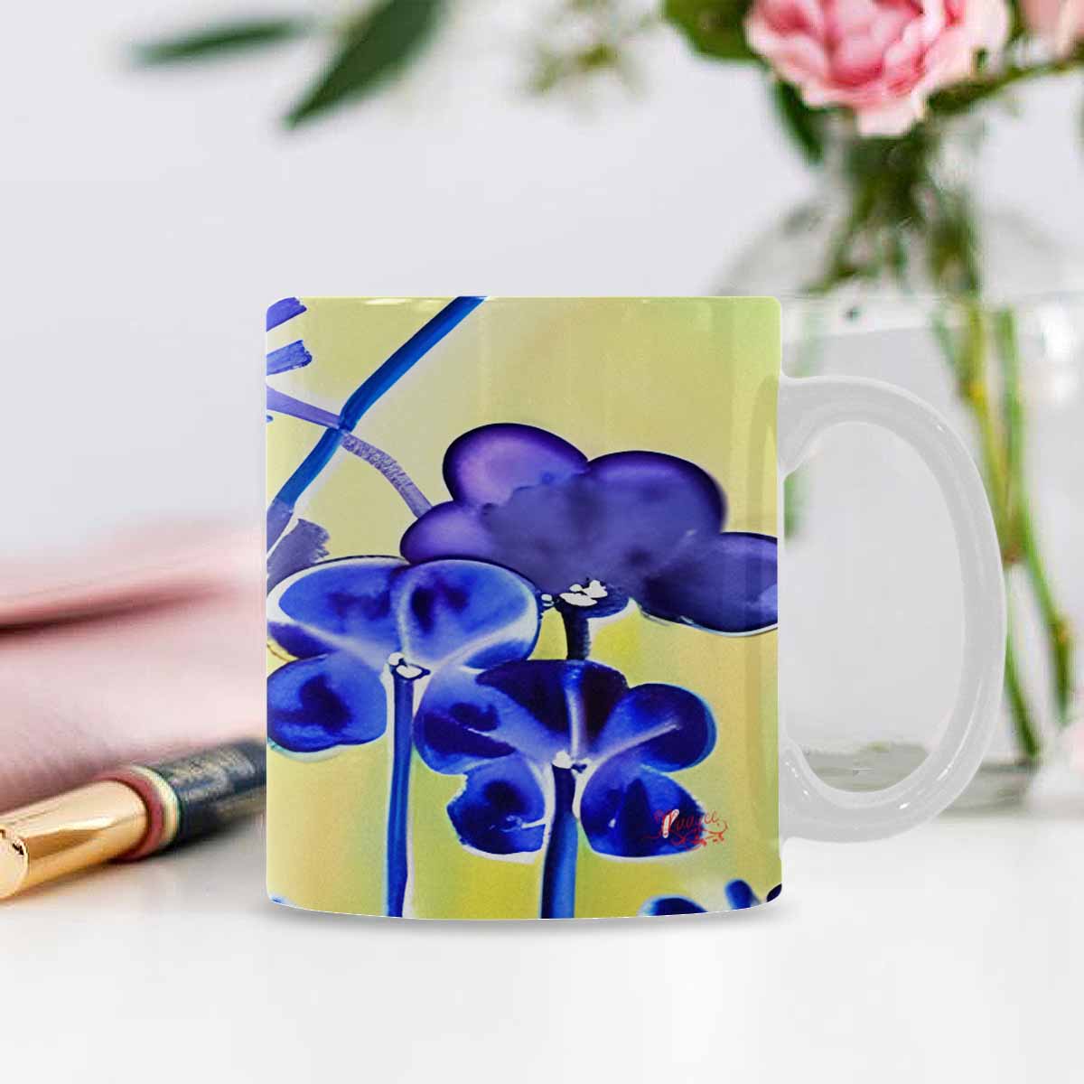 Quality Mug, coffee mug, tea cup, Bright florals, Set 1, Design 146