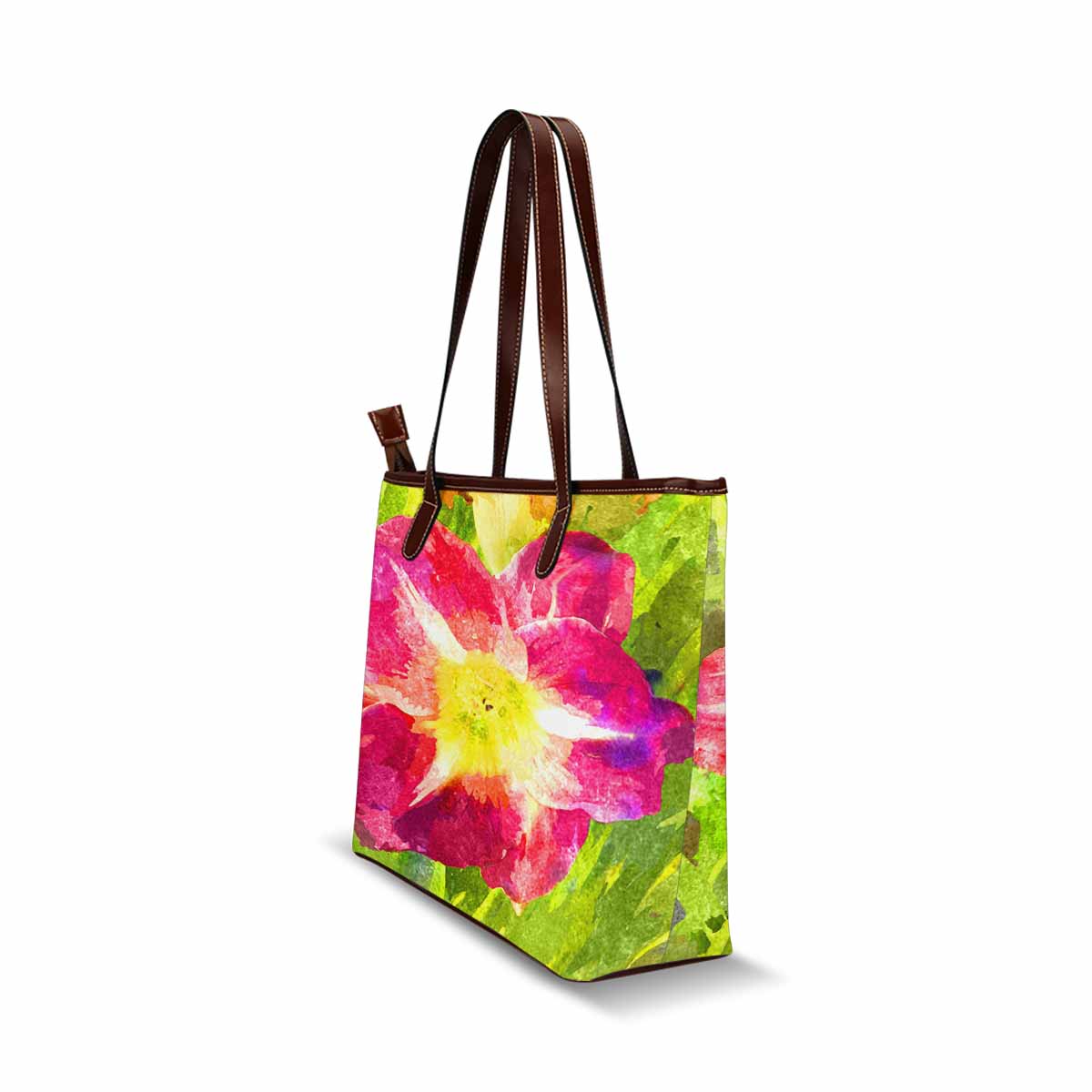 Classic Fabric handbag, watercolor floral, design 65