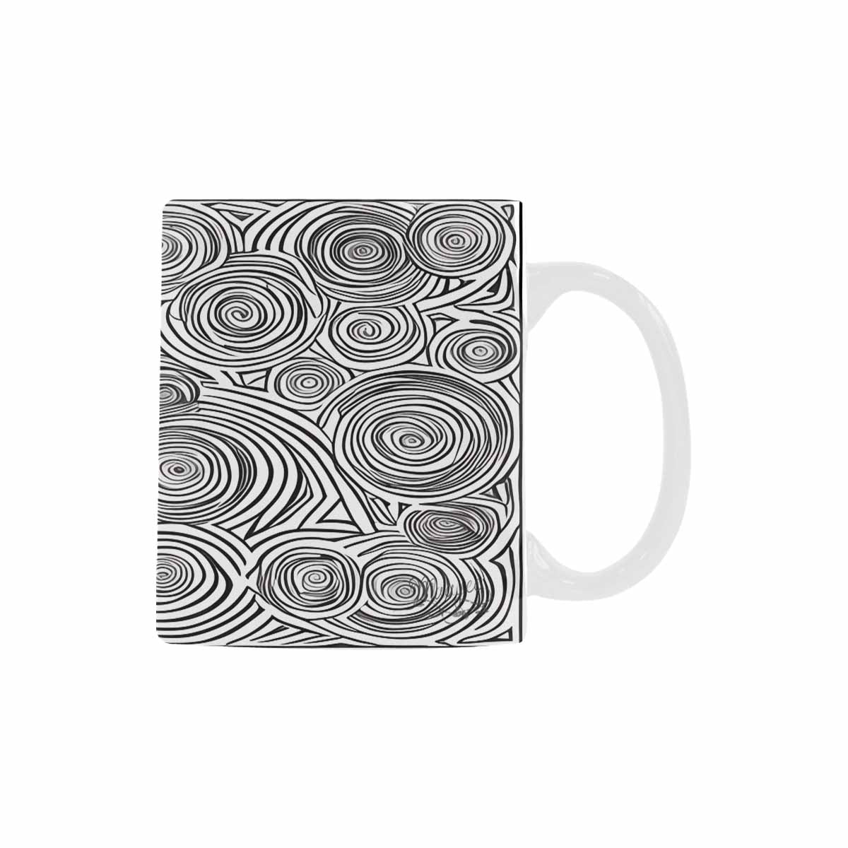 Quality Mug, coffee mug, tea cup, B & W Abstract, Set 1, design 34