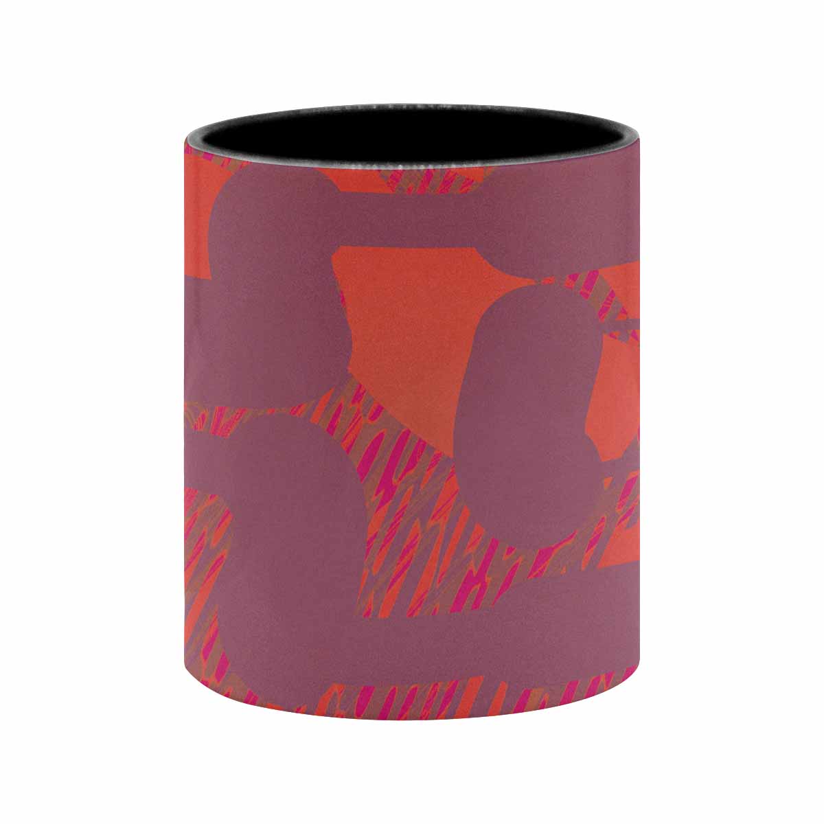 Coffee Mug, tea cup, black core, abstract, design 7