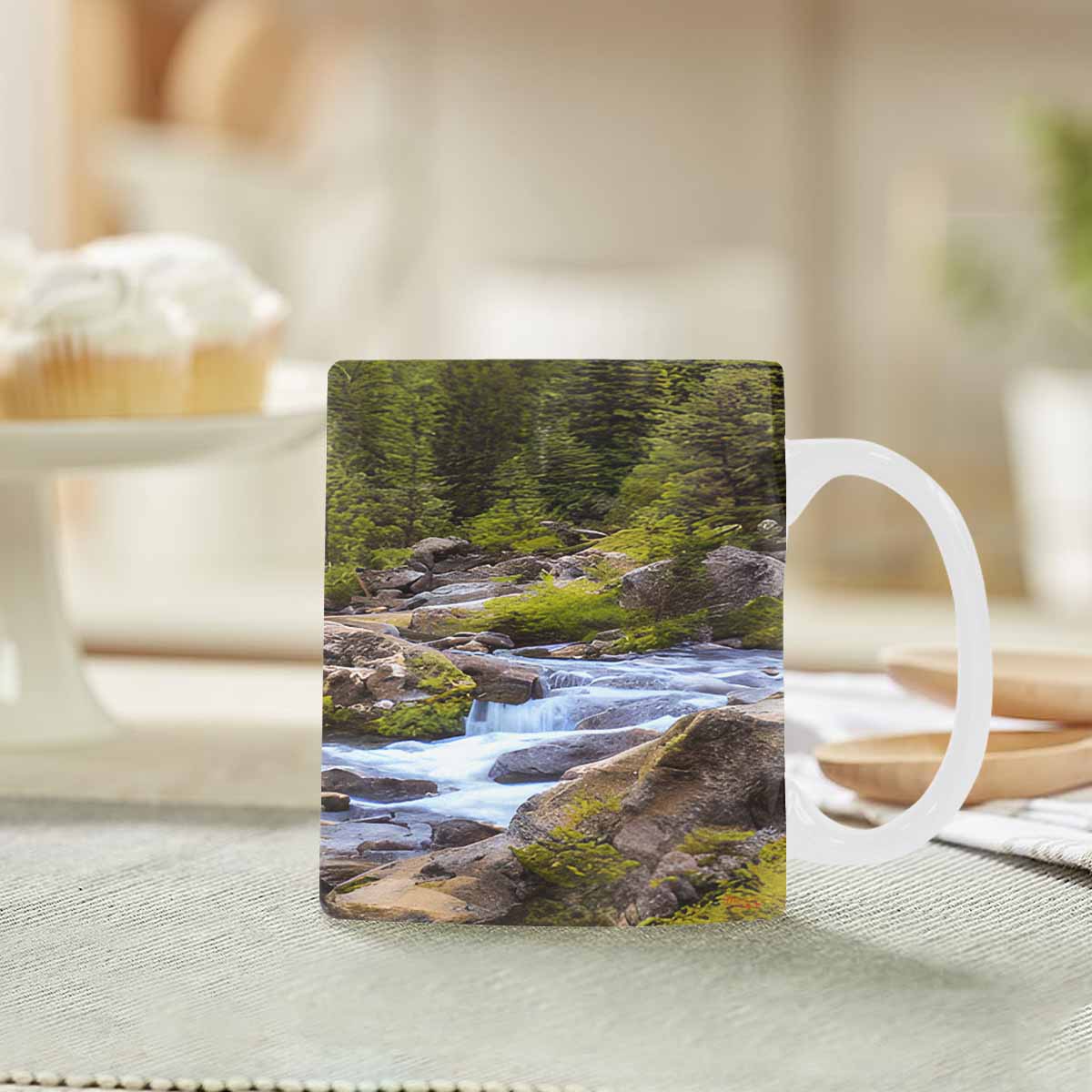 Rivers & Mountains Landscape mugs, set 1 design 3