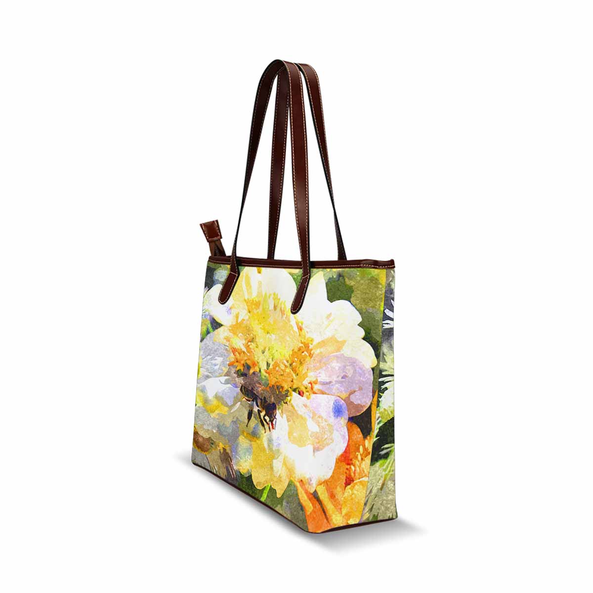 Classic Fabric handbag, watercolor floral, design 180