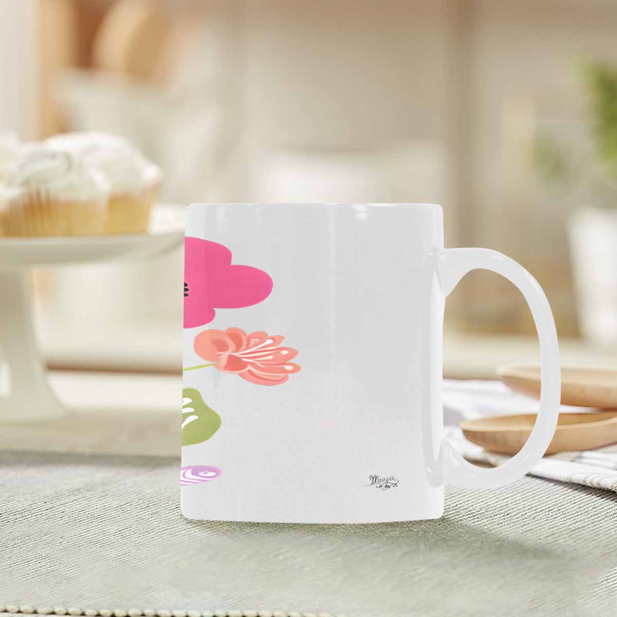 Quality Mug, coffee mug, tea cup, Bright florals, Set 2, design 53