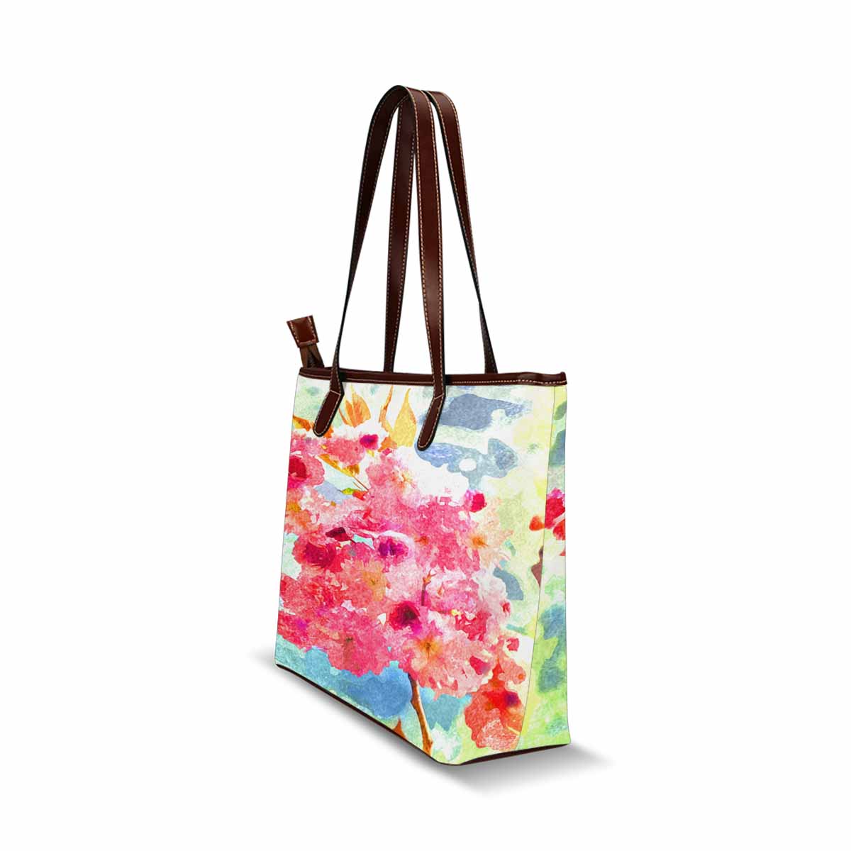 Classic Fabric handbag, watercolor floral, design 28