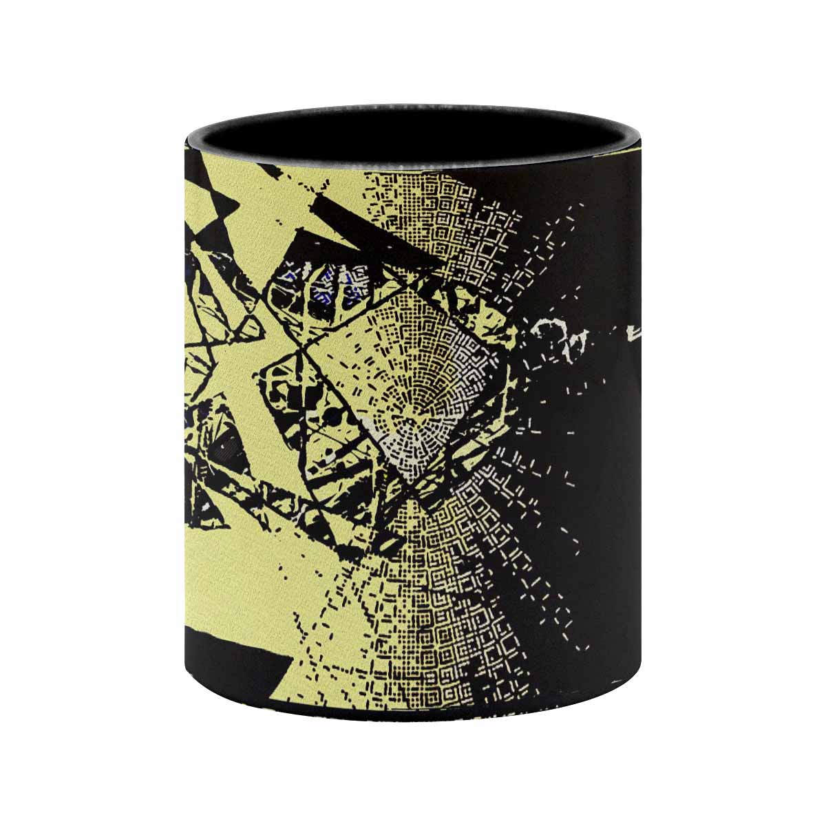 Coffee Mug, tea cup, black core, abstract, design 39