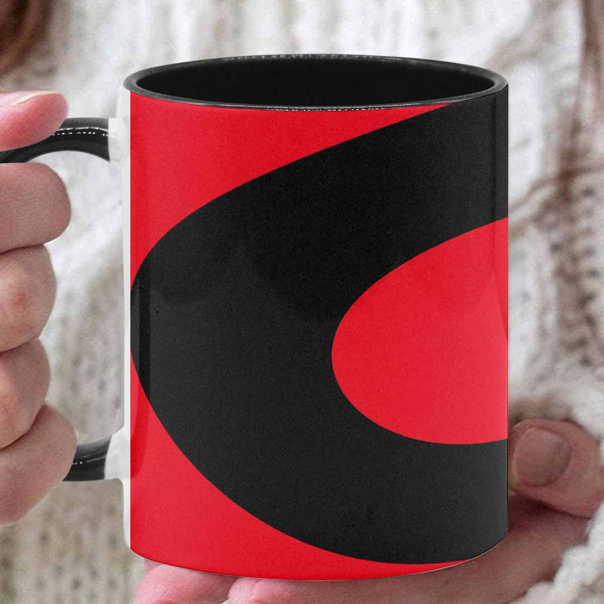 Coffee Mug, tea cup, black core, abstract, design 97