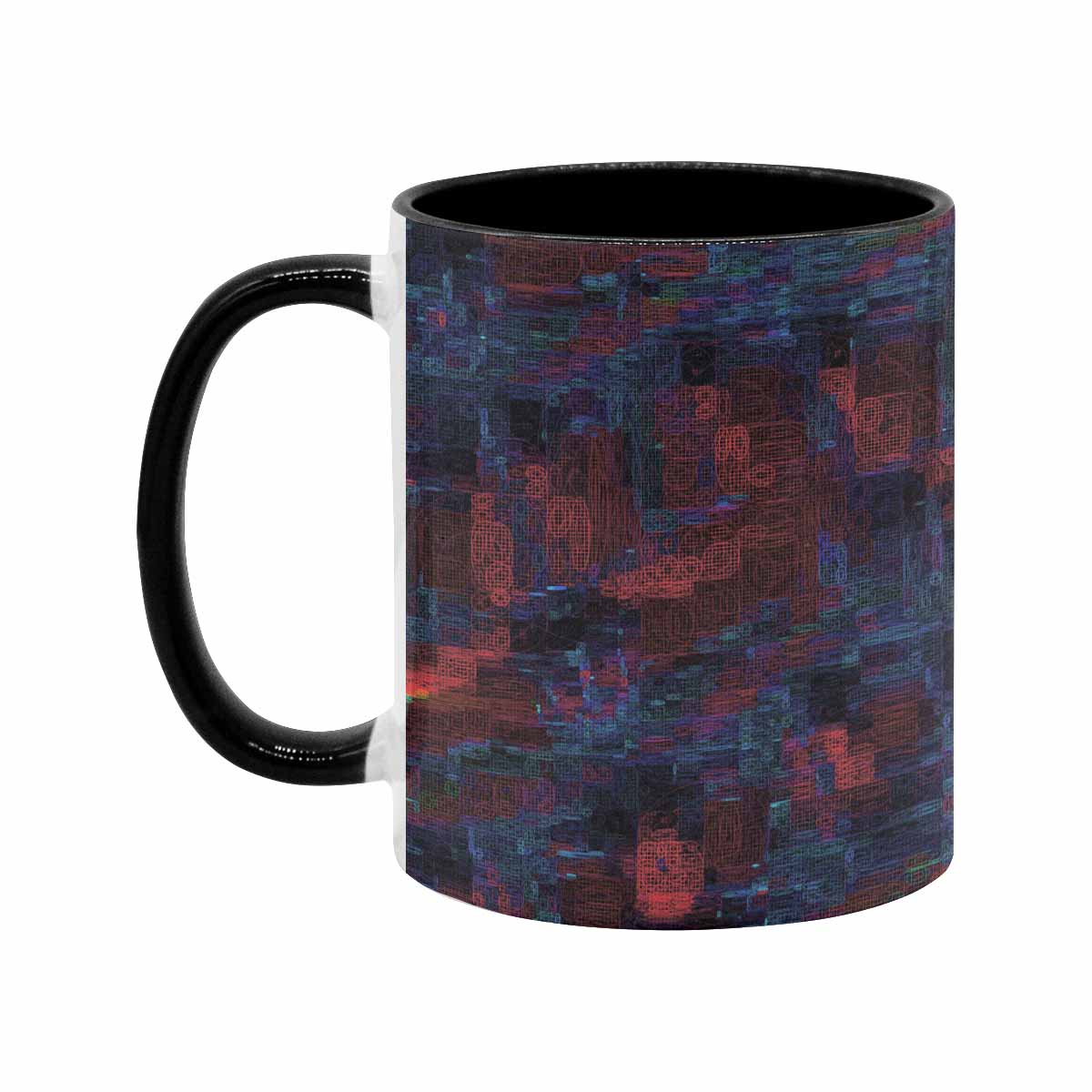 Coffee Mug, tea cup, black core, abstract, design 98