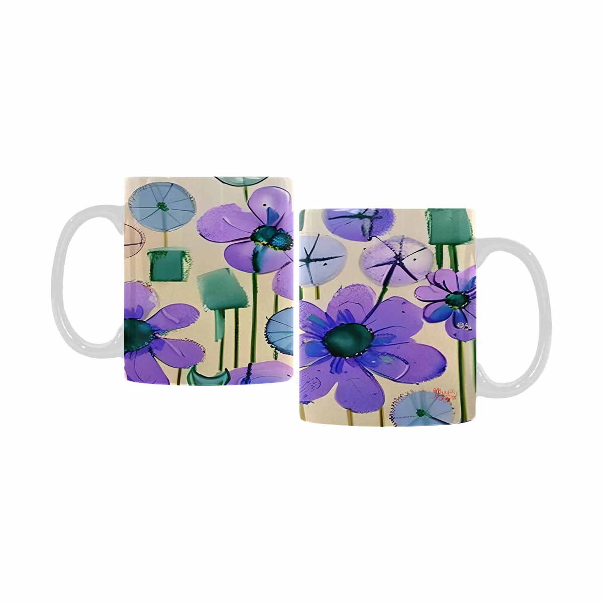 Quality Mug, coffee mug, tea cup, Bright florals, Set 1, Design 149