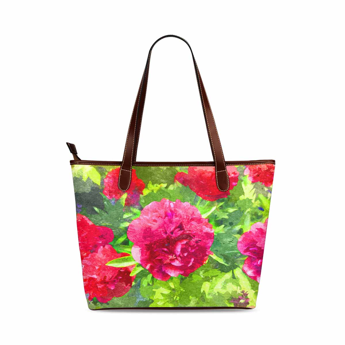 Classic Fabric handbag, watercolor floral, design 171