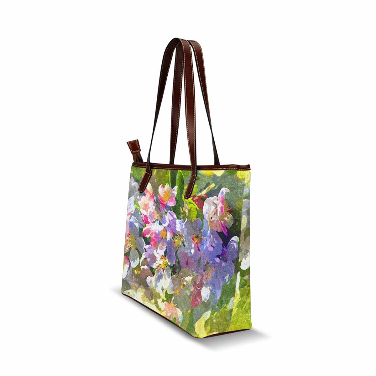 Classic Fabric handbag, watercolor floral, design 201