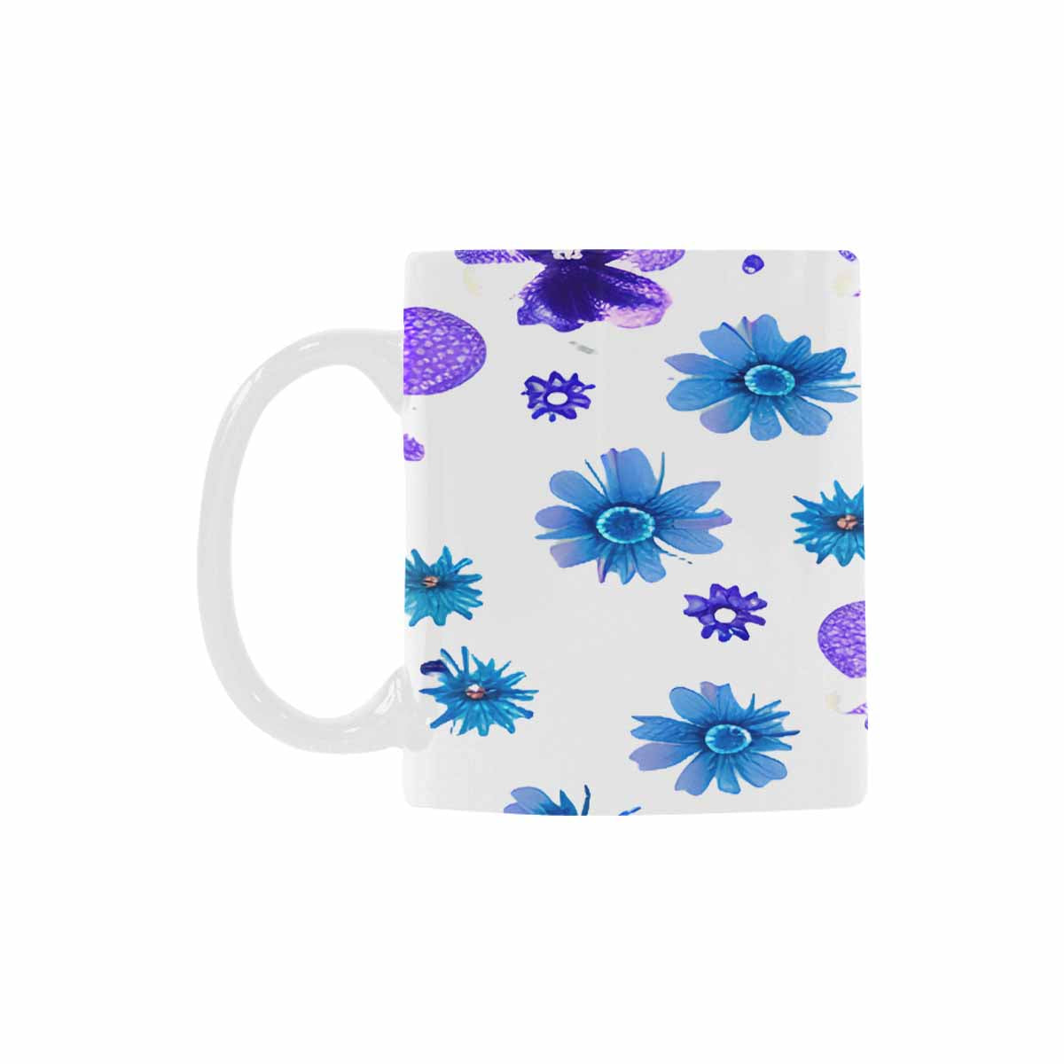 USA made Quality Mug, coffee mug, tea cup, Bright florals, Set 1A, Design 139