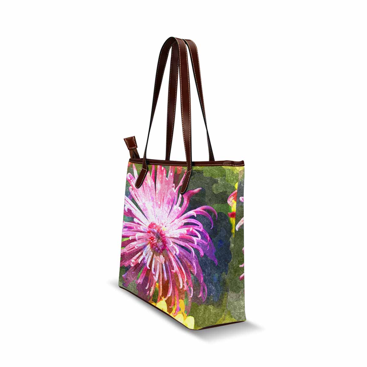 Classic Fabric handbag, watercolor floral, design 208