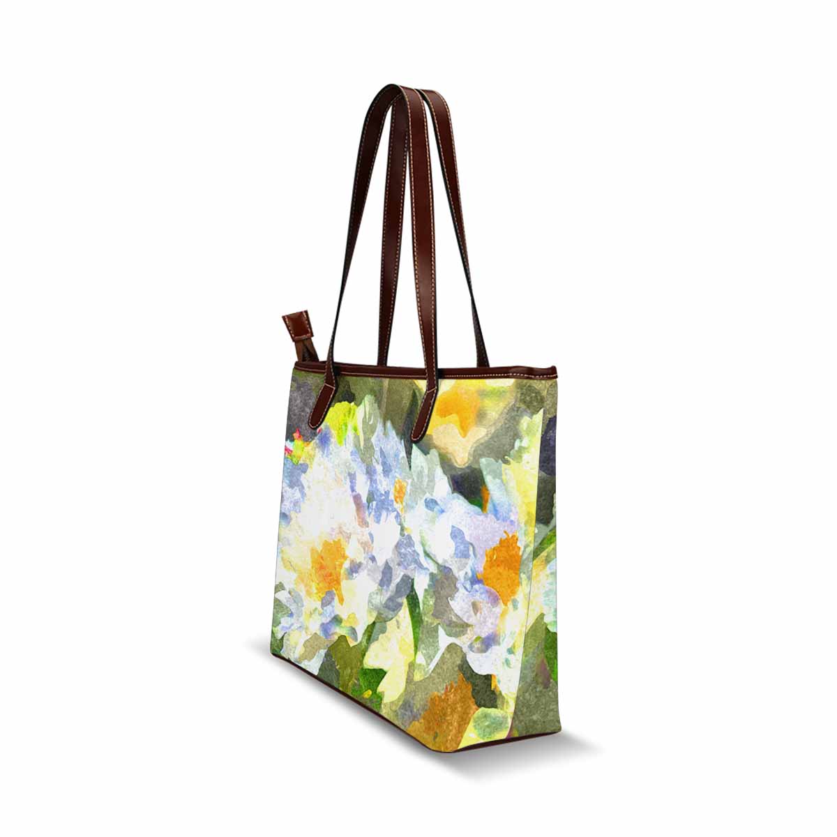 Classic Fabric handbag, watercolor floral, design 174