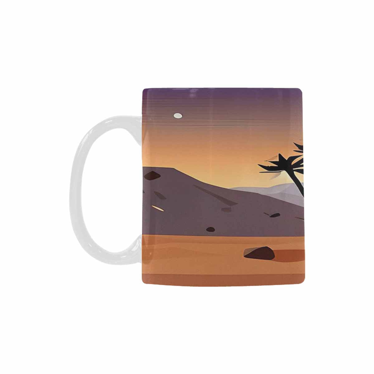 Coffee Mug, tea cup, desert scene, design 44