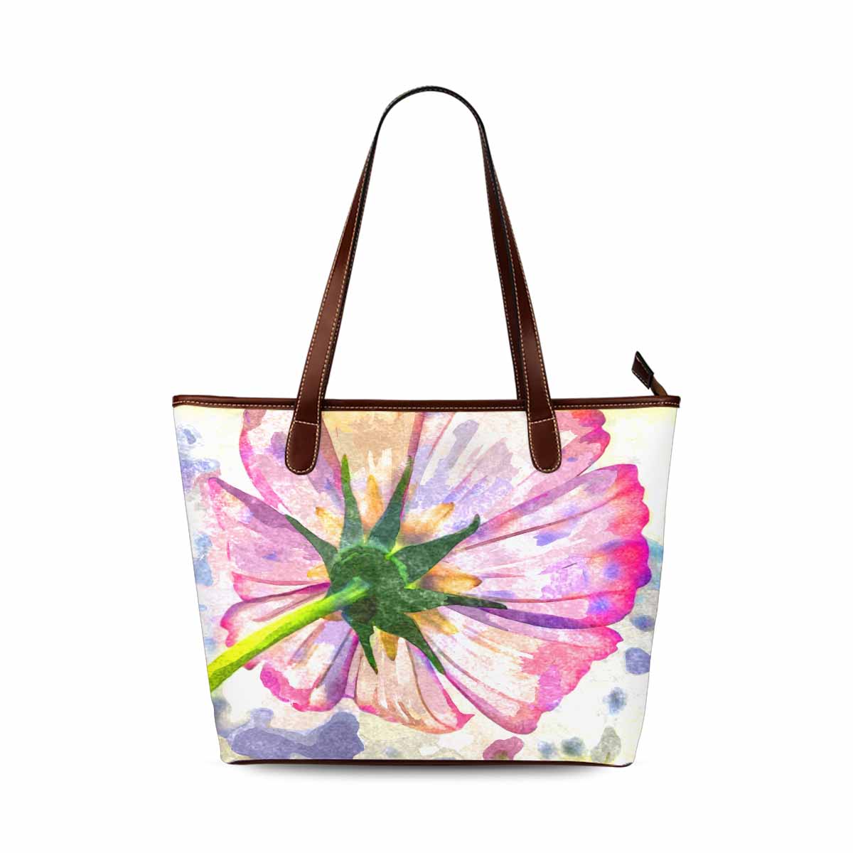 Classic Fabric handbag, watercolor floral, design 58