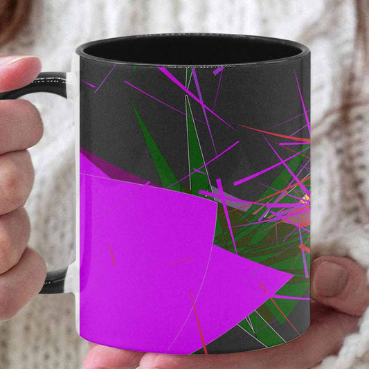 Coffee Mug, tea cup, black core, abstract, design 13